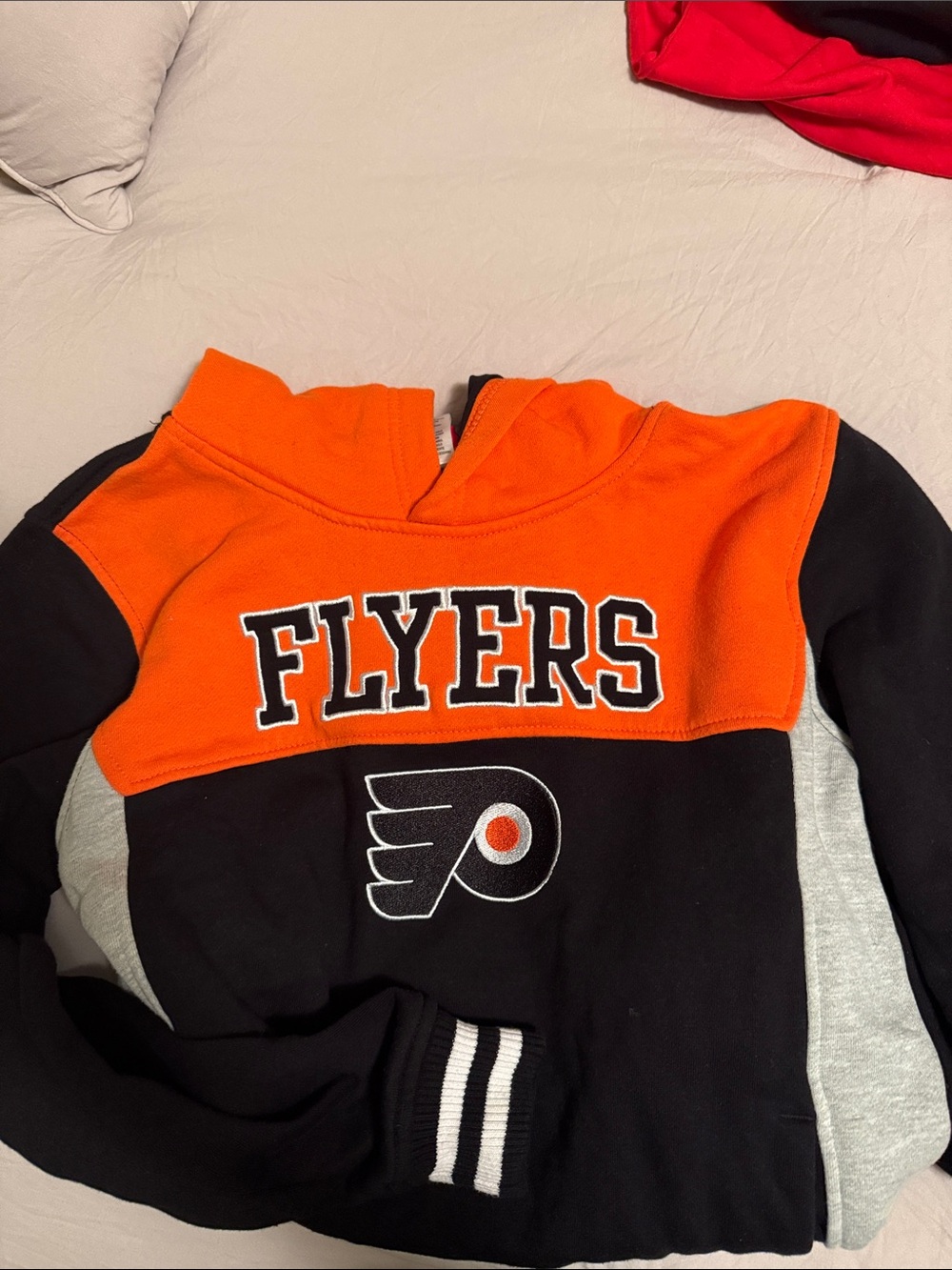 Reebok Flyers Colorblock Pullover Hoodie - Orange, Black, Gray